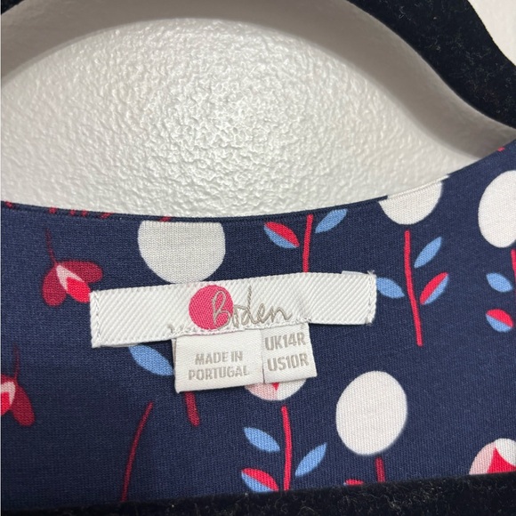 Boden Lily Faux Wrap Jersey Maxi Dress in Navy Floral - Size US 10R - Picture 4 of 7